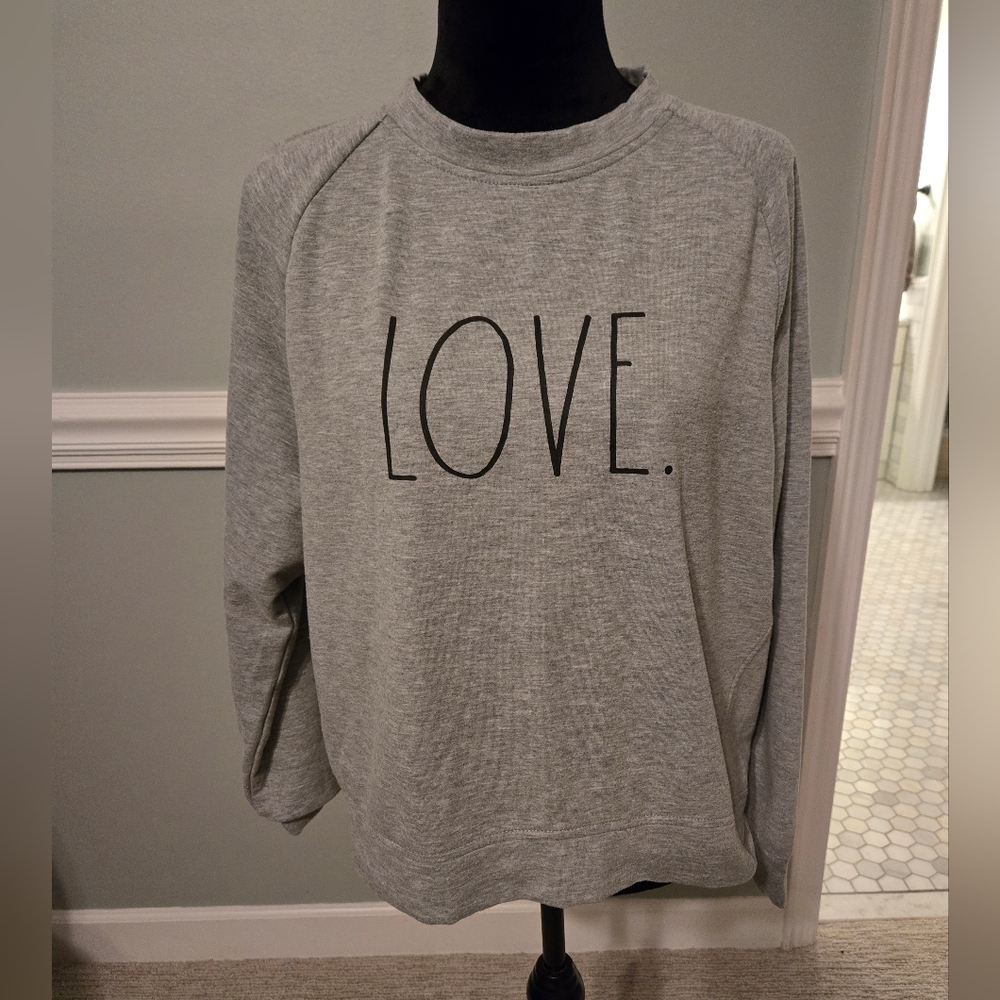 Rae Dunn M Love Sweatshirt gray